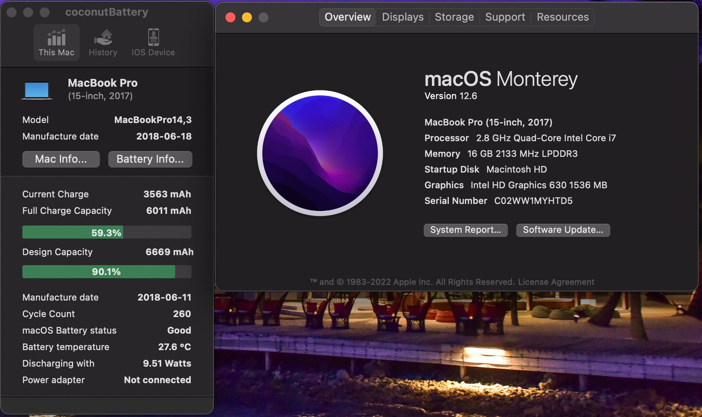 Apple 2017 15 in MacBook Pro TB 2.8GHz Quad-Core i7 16GB RAM 256GB SSD RP555 2GB