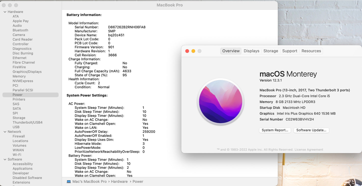 Apple 2017 13 in MacBook Pro Retina 2.3GHz Dual-Core i5 8GB RAM 512GB SSD