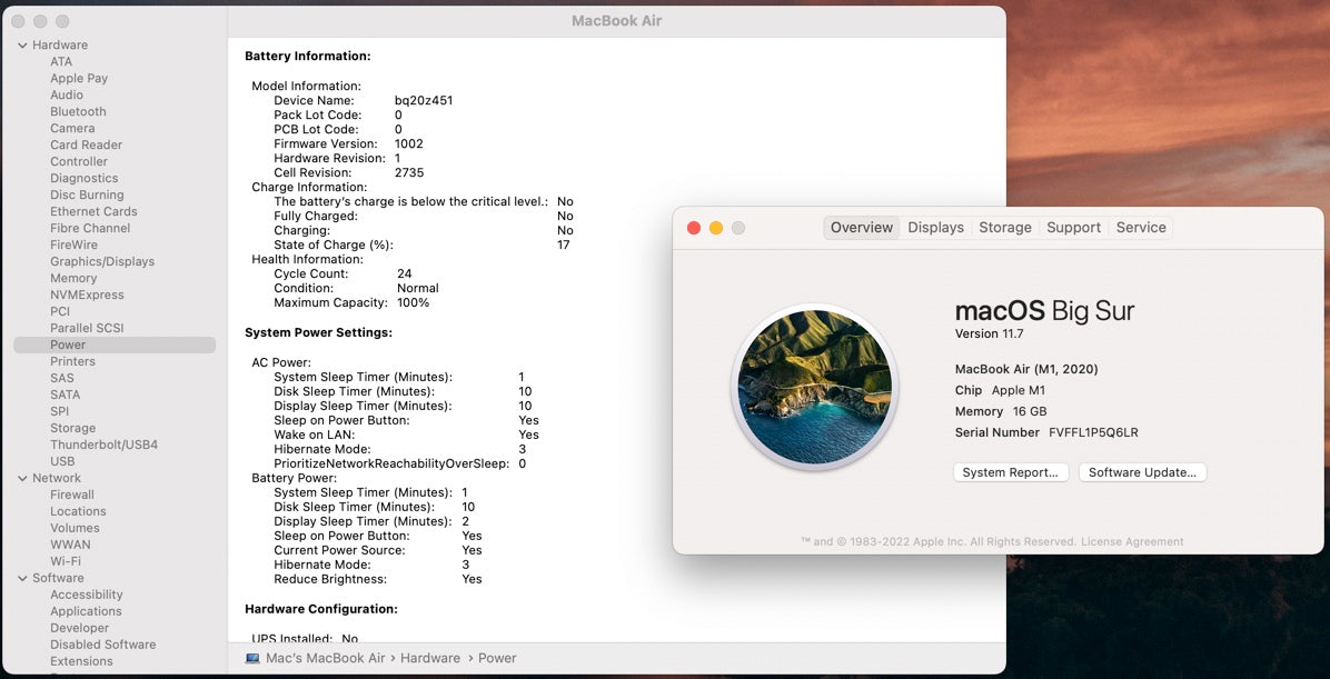Apple 2020 MacBook Air M1 Chip 8-Core CPU 7-Core GPU 16GB RAM 256GB SSD