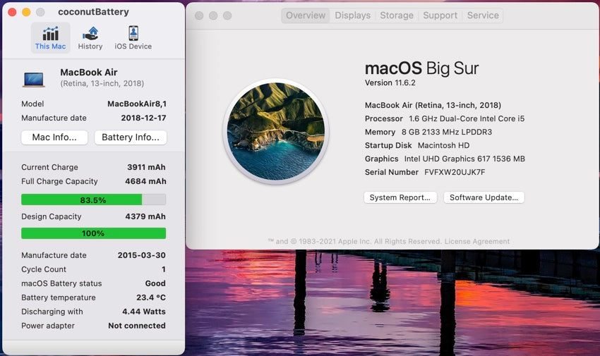 Apple 2018 13 in MacBook Air 1.6GHz Dual-Core i5 8GB RAM 128GB SSD IUG617