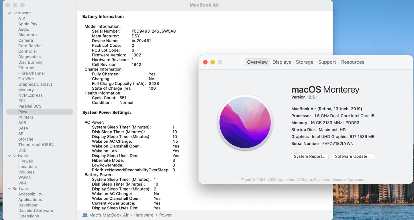 Apple 2019 13 in MacBook Air 1.6GHz Dual-Core i5 16GB RAM 128GB SSD IUG617