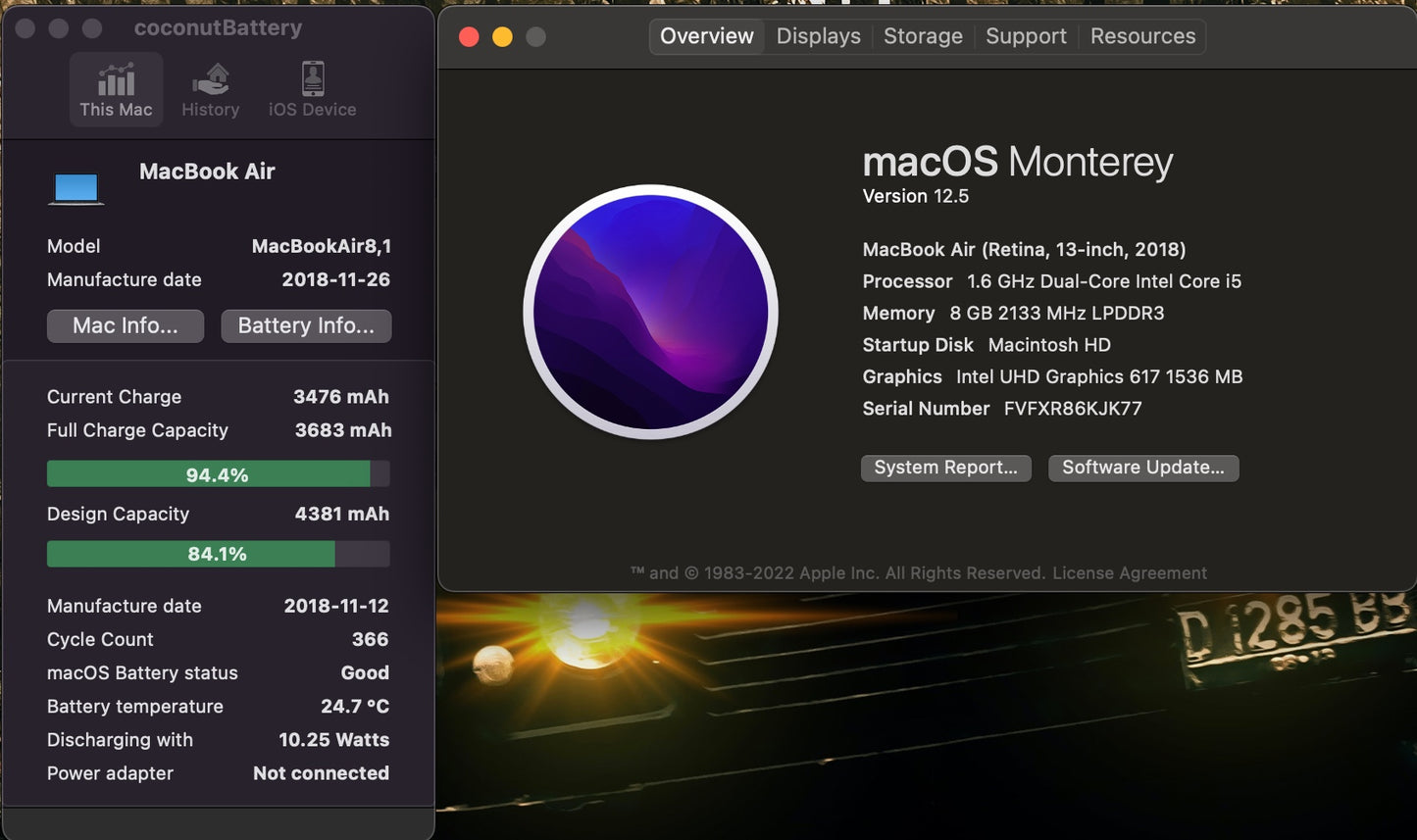 Apple 2018 13 in MacBook Air 1.6GHz Dual-Core i5 8GB RAM 128GB SSD IUG617