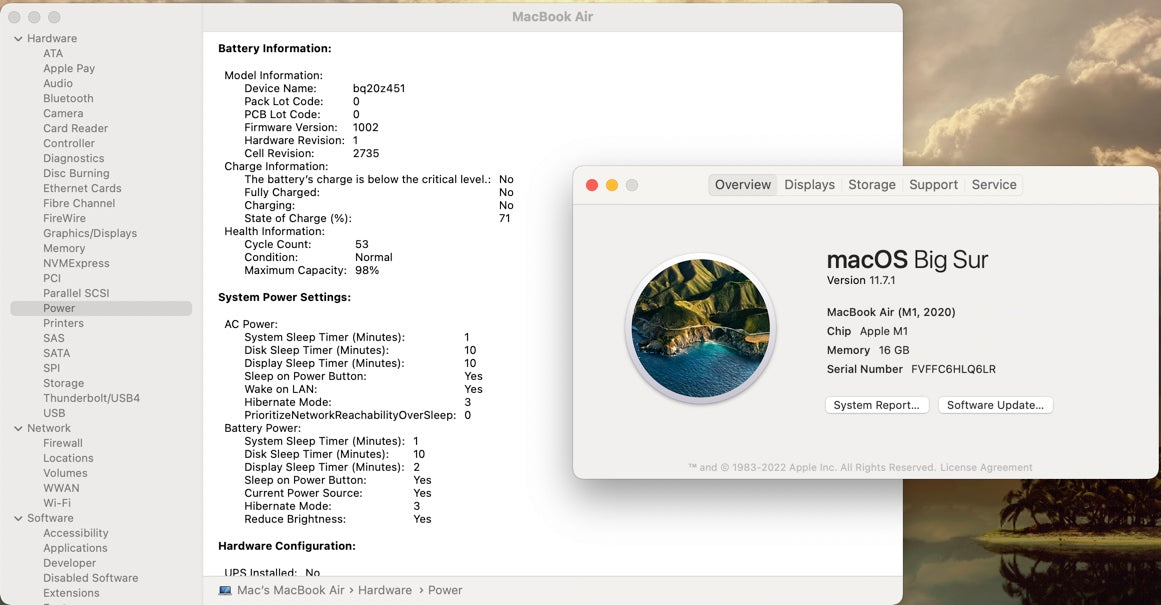 Apple 2020 MacBook Air M1 Chip 8-Core CPU 7-Core GPU 16GB RAM 256GB SSD