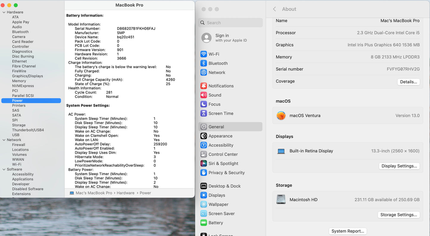 Apple 2017 13 in MacBook Pro Retina 2.3GHz Dual-Core i5 8GB RAM 256GB SSD