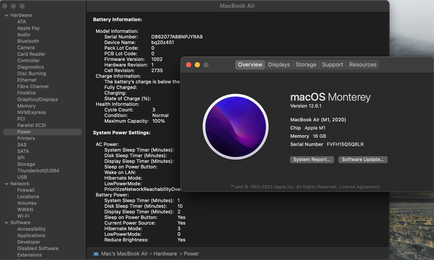 Apple 2020 13 in MacBook Air M1 Chip 8-Core CPU 7-Core GPU 16GB RAM 256GB SSD