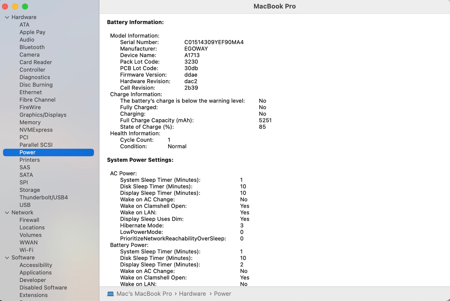 Apple 2019 13 in MacBook Pro TB 1.7GHz Quad-Core i7 16GB RAM 256GB SSD IIPG655