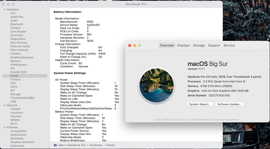 Apple 2019 13 in MacBook Pro TB 2.4GHz Quad-Core i5 8GB RAM 256GB SSD IIPG655