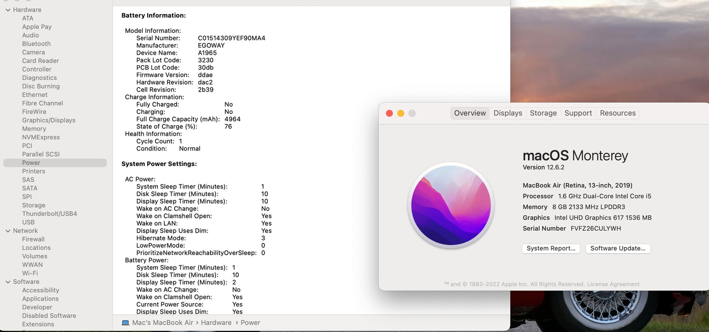 Apple 2019 MacBook Air 1.6GHz Dual-Core i5 8GB RAM 256GB SSD IUG617