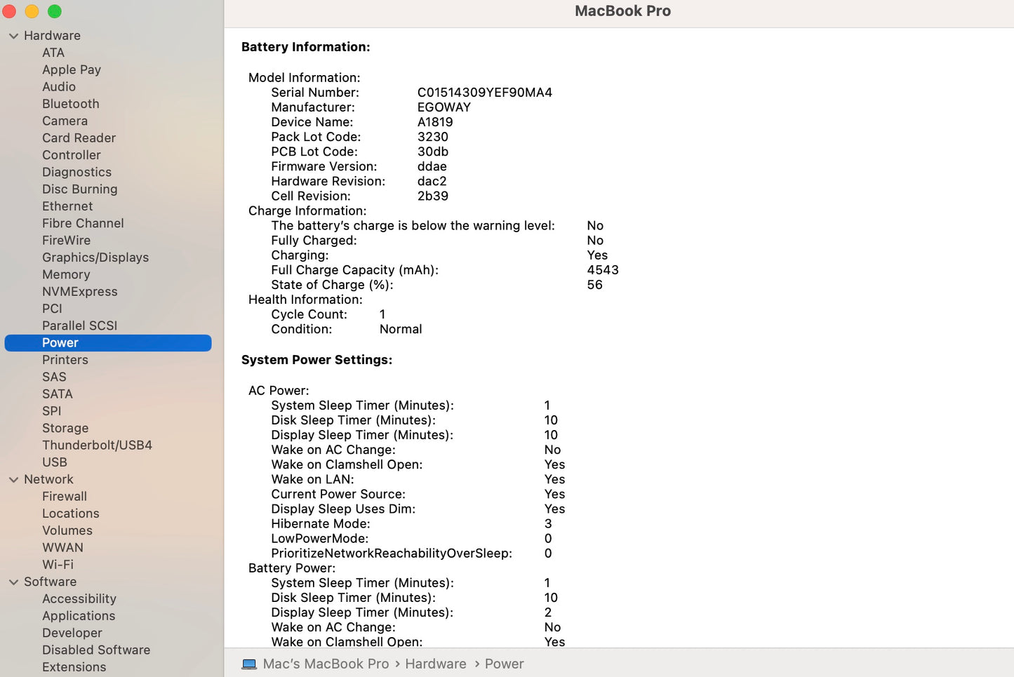 Apple 2019 13 in MacBook Pro TB 2.8GHz Quad-Core i7 16GB RAM 2TB SSD IIPG655