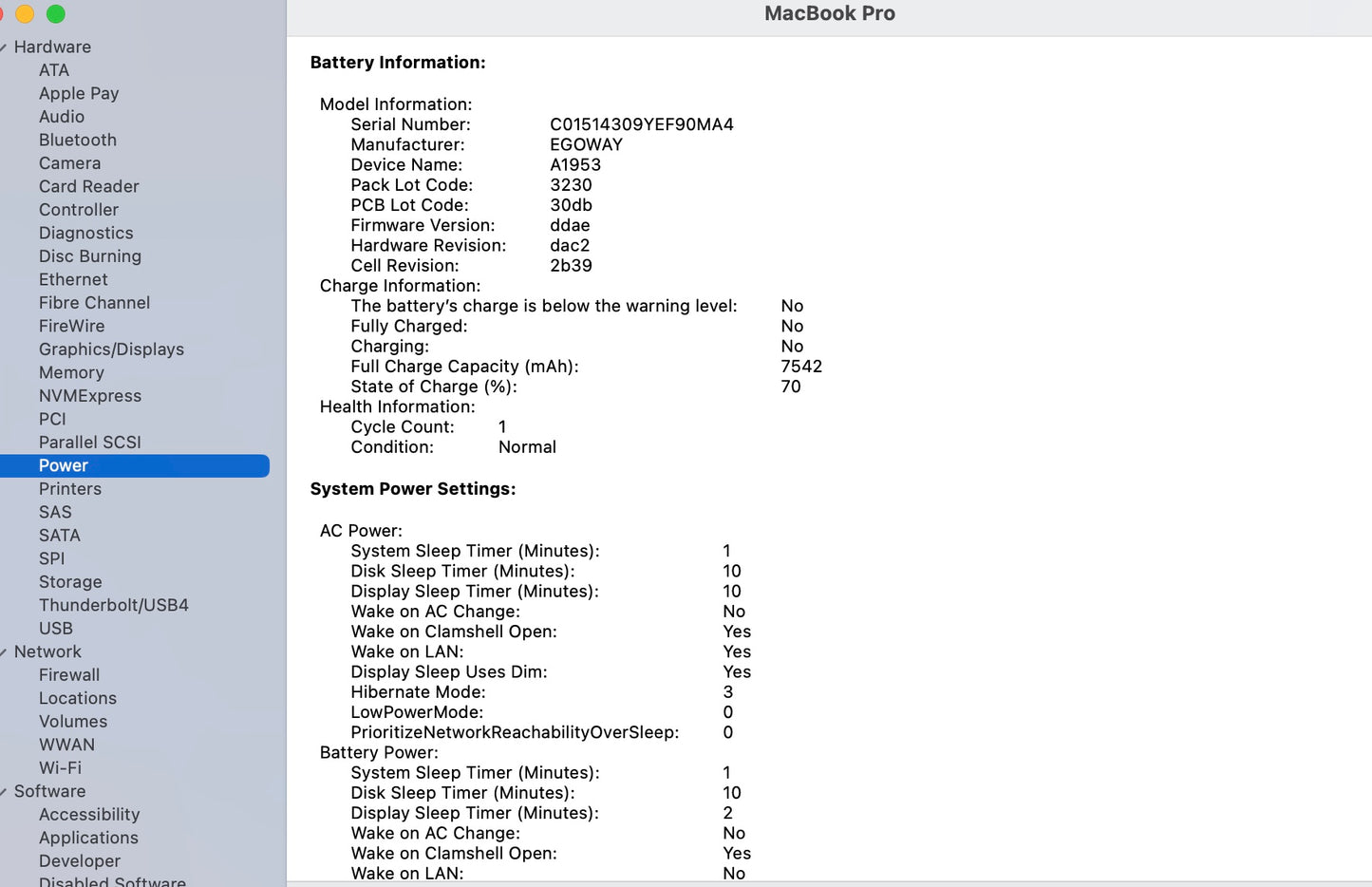 Apple 2018 15 in MacBook Pro TB 2.6GHz 6-Core i7 16GB RAM 512GB SSD RP555X 4GB