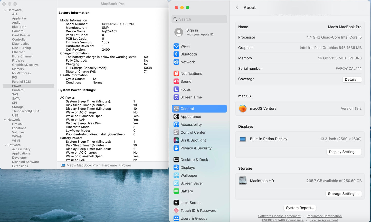 Apple 2019 MacBook Pro 13 in 1.4GHz Quad-Core i5 16GB RAM 256GB SSD IIPG645