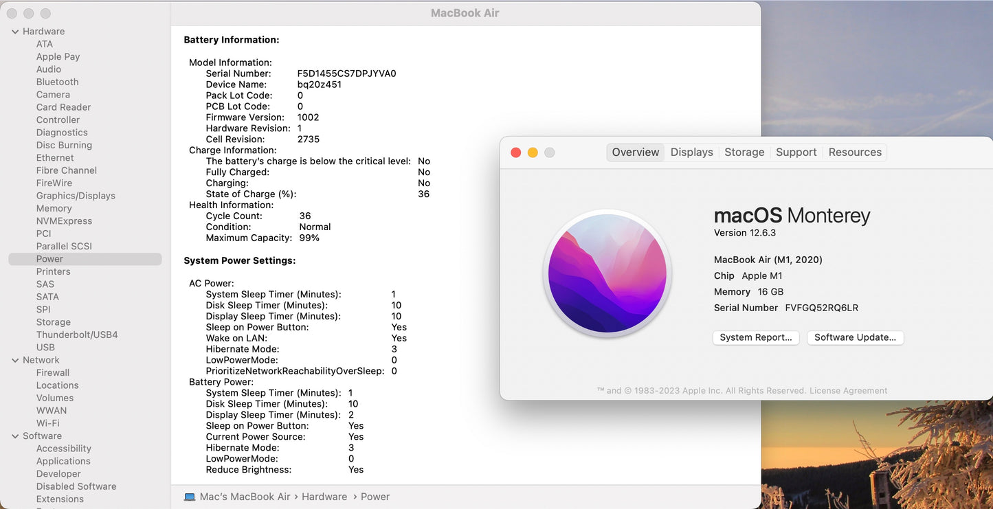 Apple 2020 MacBook Air 13 in M1 3.2GHz (7-Core GPU) 16GB RAM 256GB SSD