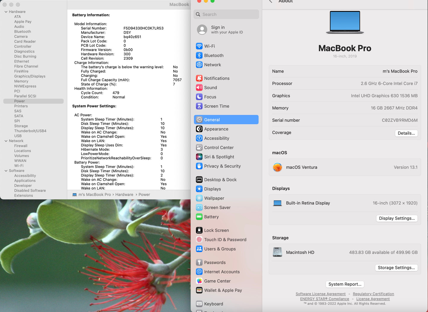 Apple 2019 16 in MacBook Pro TB 2.6GHz 6-Core i7 16GB RAM 512GB SSD RP5300M 4GB