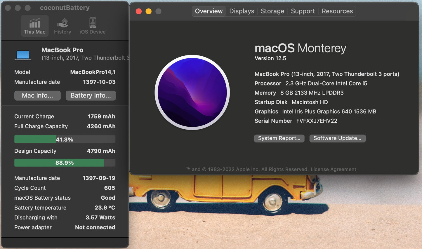 Apple 2017 13 in MacBook Pro Retina 2.3GHz Dual-Core i5 8GB 128GB SSD IIPG640