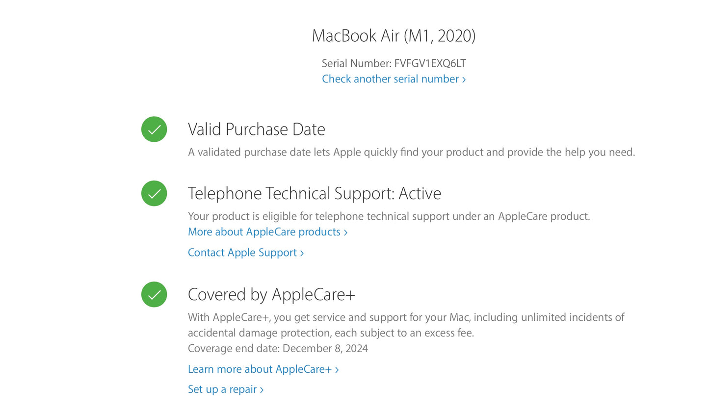 Apple 2020 MacBook Air M1 3.2GHz 8-Core CPU (8-Core GPU) 16GB RAM 1TB SSD AC+