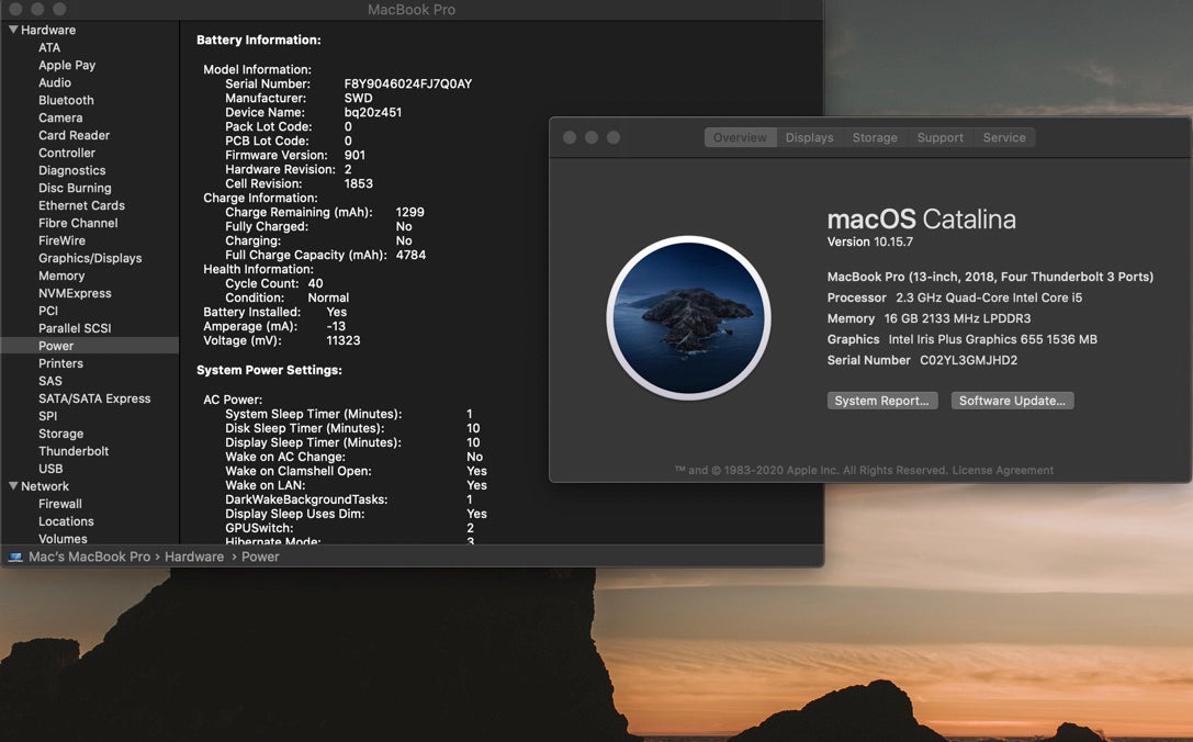 Apple 2018 MacBook Pro 13 in TB 2.3GHz Quad-Core i5 16GB RAM 256GB SSD "Grade A"