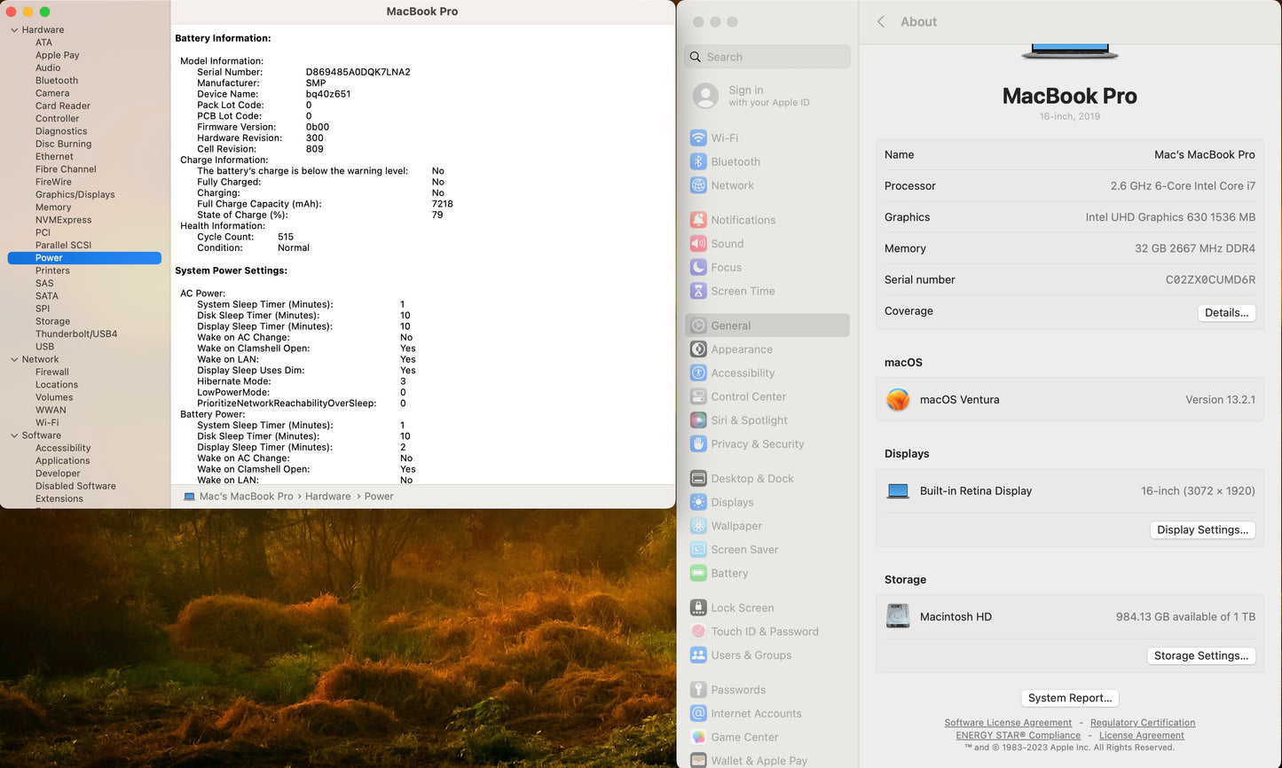 Apple 2019 MacBook Pro 16 in TB 2.6GHz 6-Core i7 32GB RAM 1TB SSD RP5300M 4GB