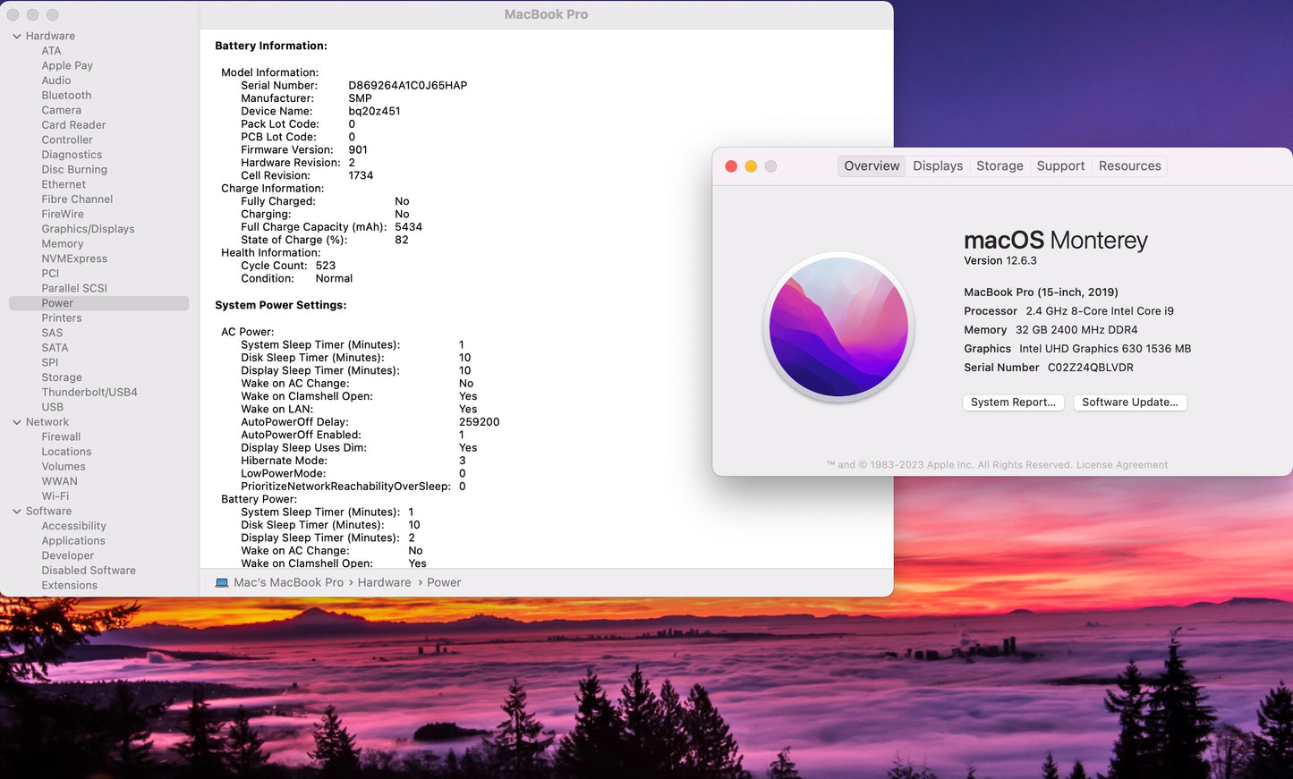 Apple 2019 MacBook Pro 15 in TB 2.4GHz 8-Core i9 32GB RAM 2TB SSD Vega 20 4GB