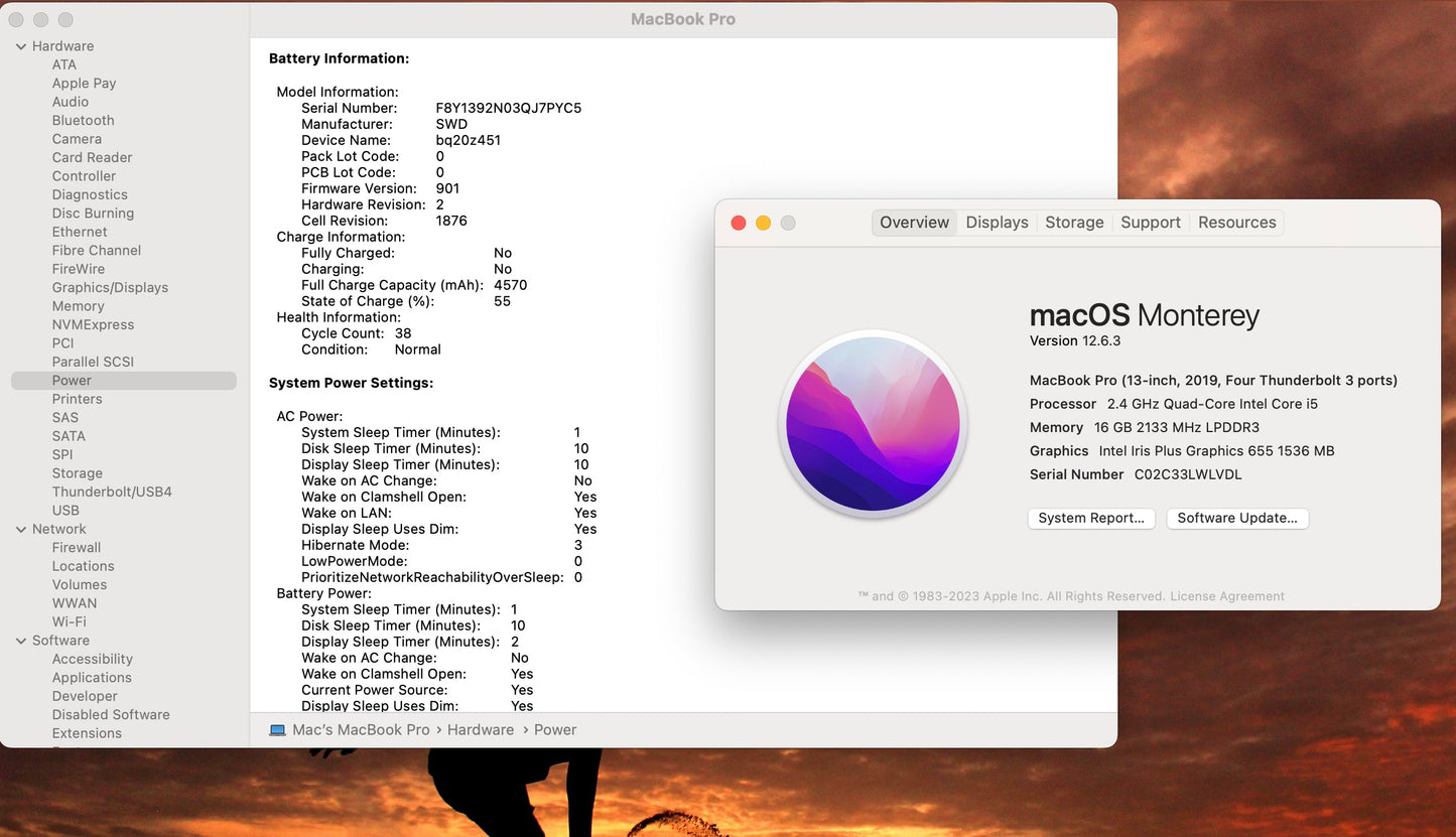 Apple 2019 MacBook Pro 13 in TB 2.4GHz Quad-Core i5 16GB RAM 256GB SSD IIPG655