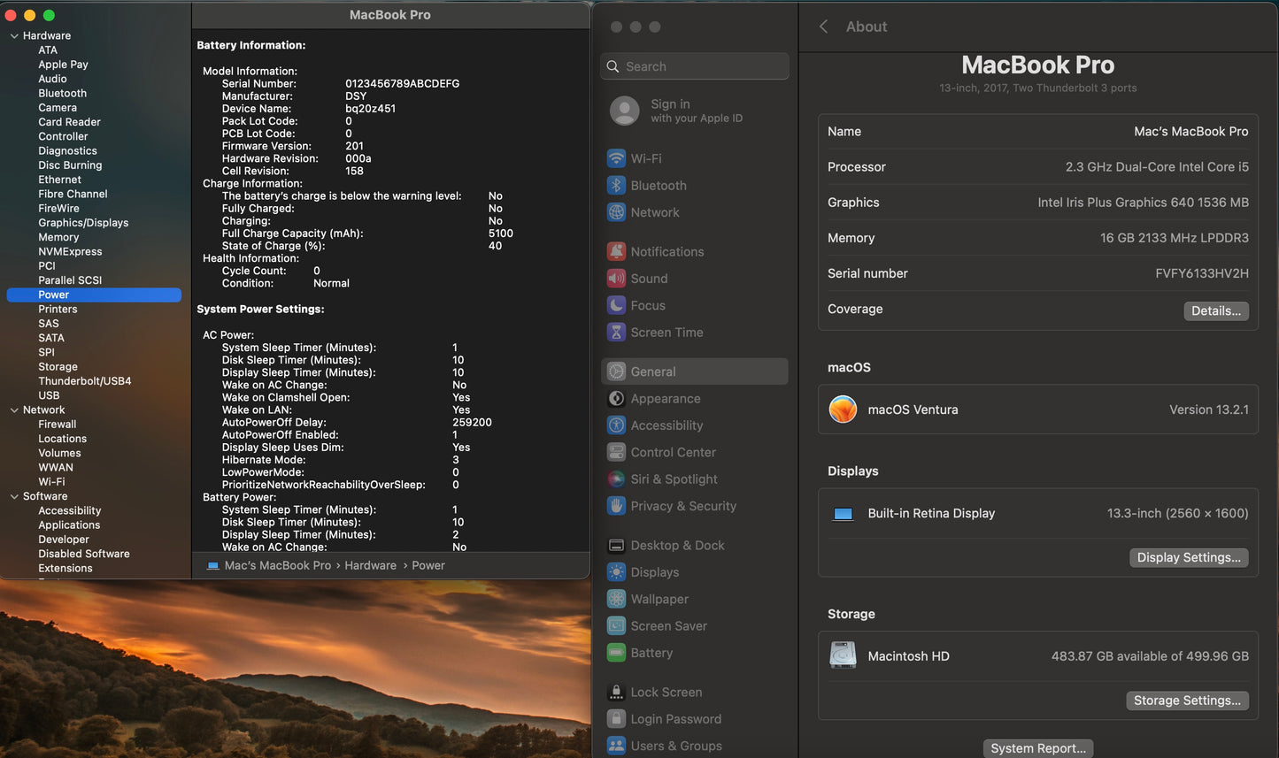 Apple 2017 MacBook Pro 13 in Retina 2.3GHz Dual-Core i5 16GB RAM 512GB SSD