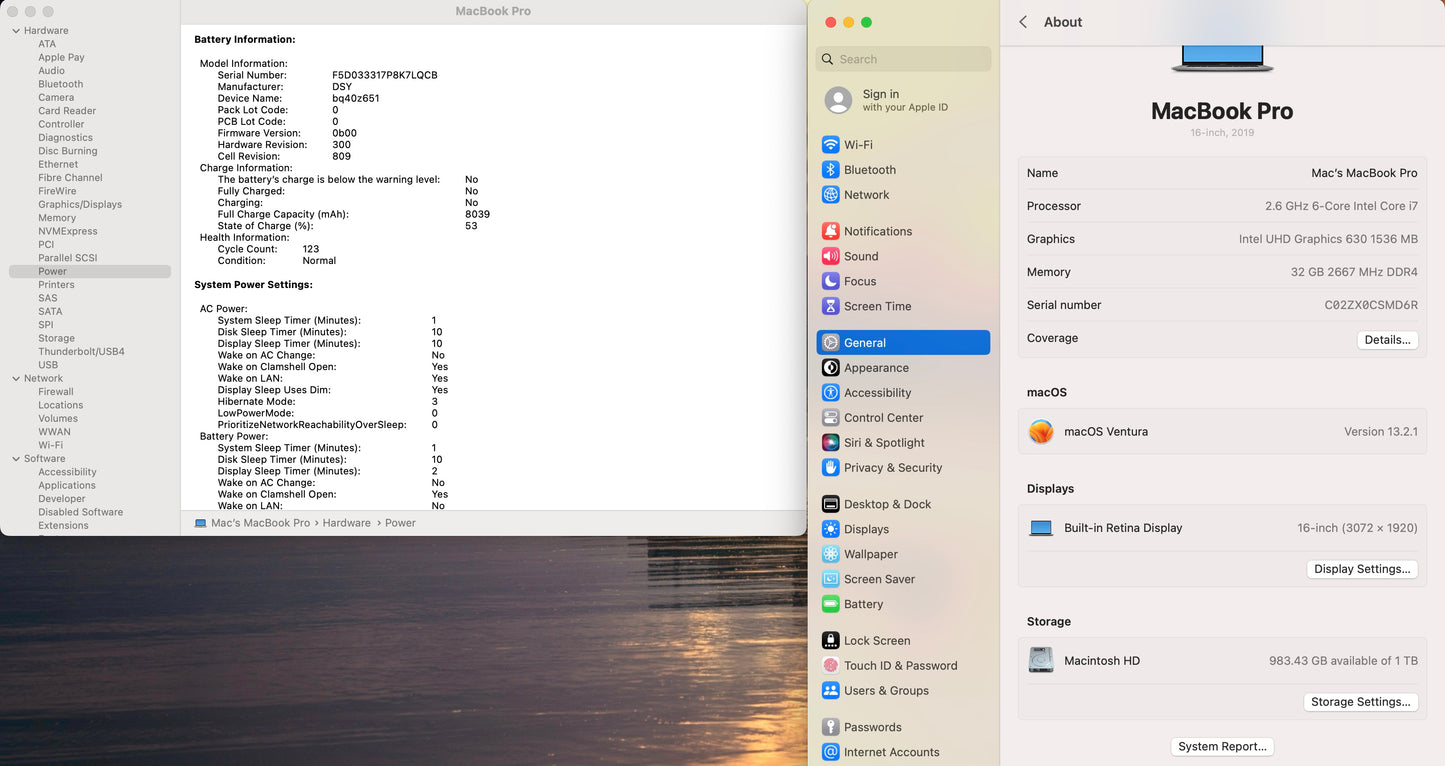 Apple 2019 MacBook Pro 16 in 2.6GHz 6-Core i7 32GB RAM 1TB SSD RP5300M 4GB
