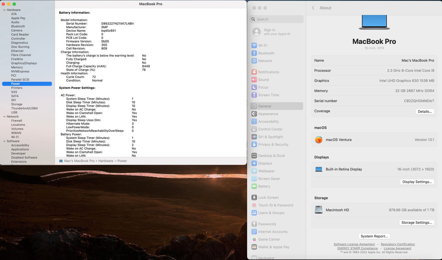 Apple 2019 MacBook Pro 16 in TB 2.3GHz 8-Core i9 32GB 1TB SSD RP5500M 8GB