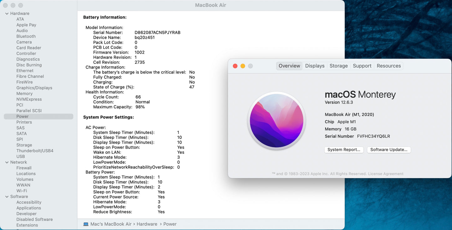 Apple 2020 MacBook Air M1 3.2GHz 8-Core CPU 7-Core GPU 16GB RAM 256GB SSD