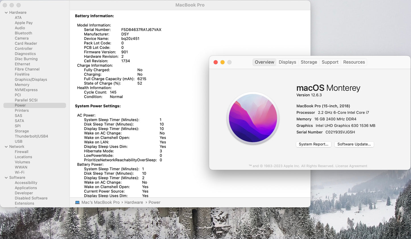 Apple 2018 MacBook Pro 15 in TB 2.2GHz 6-Core i7 16GB RAM 256GB SSD RP555X