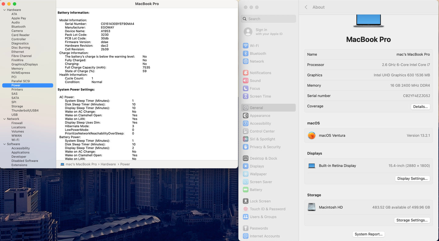 Apple 2018 MacBook Pro 15-inch 2.6GHz 6-Core i7 16GB RAM 512GB SSD RP560X 4GB