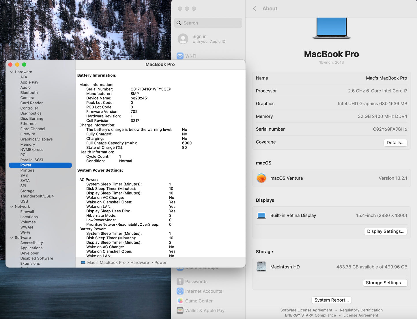 Apple 2018 MacBook Pro 15 in TB 2.6GHz 6-Core i7 32GB RAM 512GB SSD RP560X 4GB