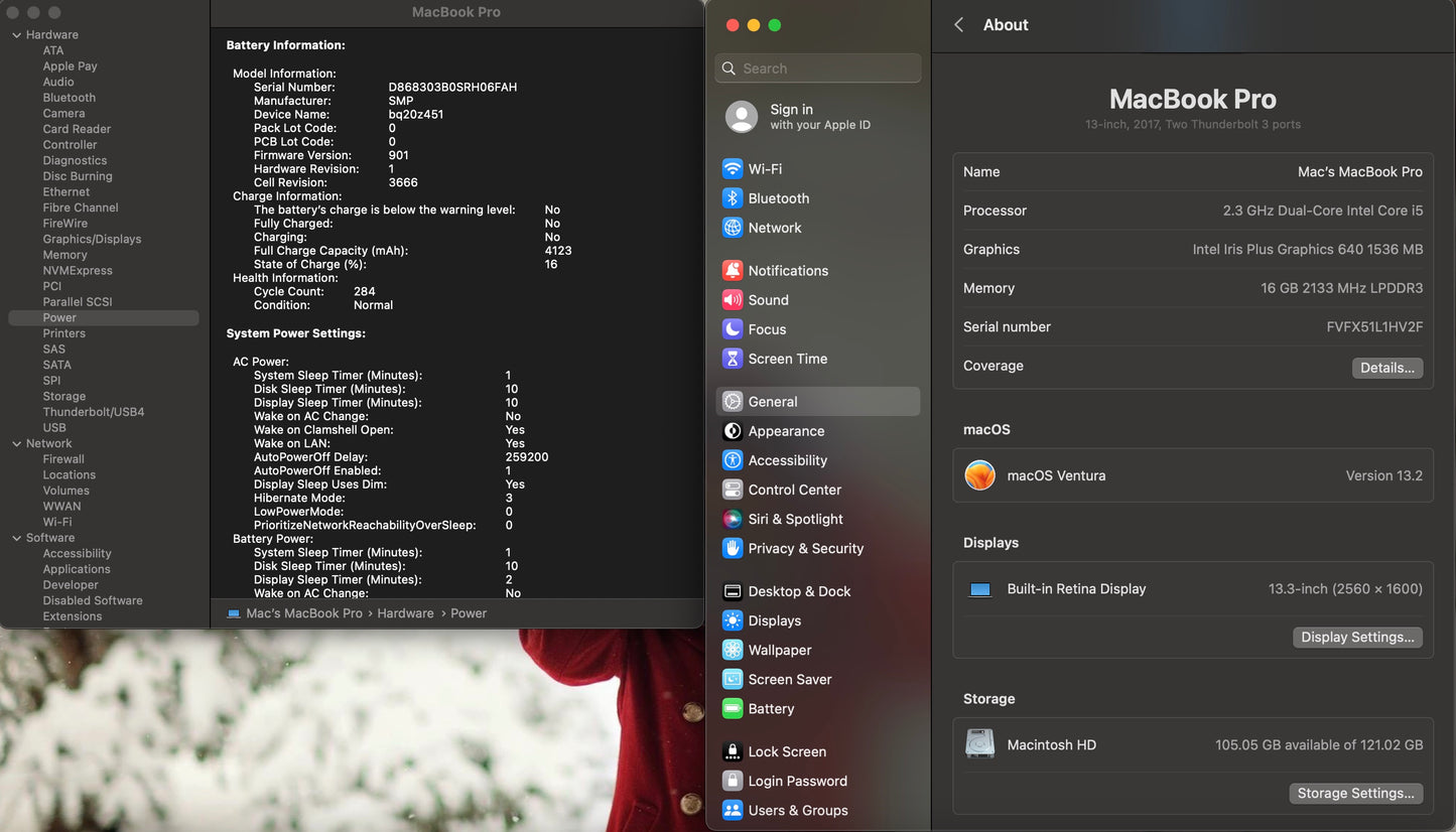 Apple 2017 MacBook Pro 13 in Retina 2.3GHz Dual-Core i5 16GB RAM 128GB SSD