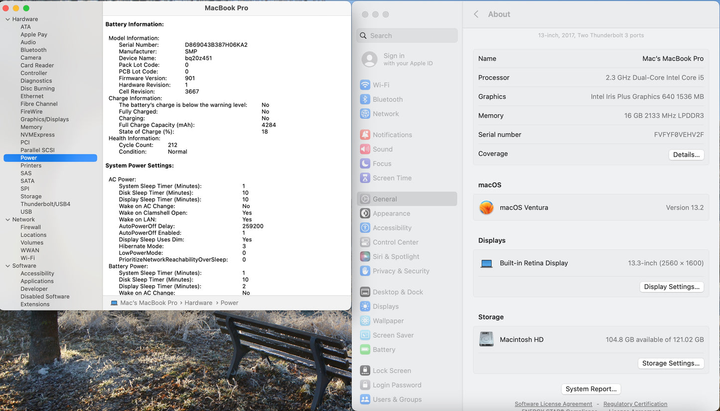 Apple 2017 MacBook Pro 13 in 2.3GHz Dual-Core i5 16GB RAM 128GB SSD (Grade B)