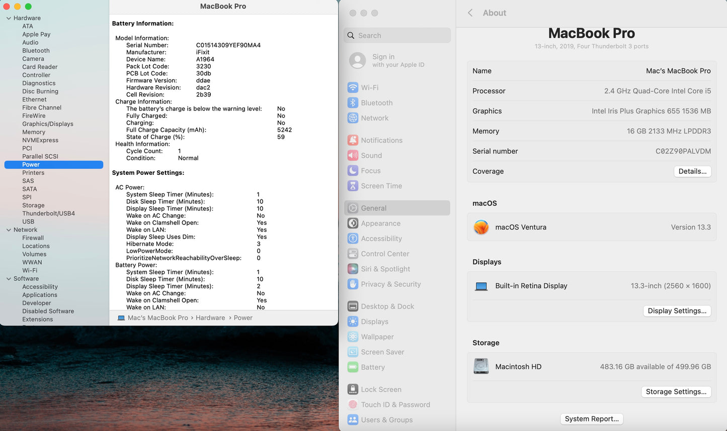 Apple 2019 MacBook Pro 13 in TB 2.4GHz Quad-Core i5 16GB RAM 512GB SSD IIPG 655