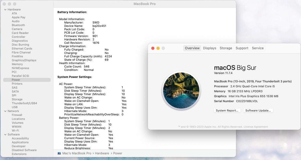 Apple 2019 MacBook Pro 13 in TB 2.4GHz Quad-Core i5 16GB RAM 256GB SSD IIPG655
