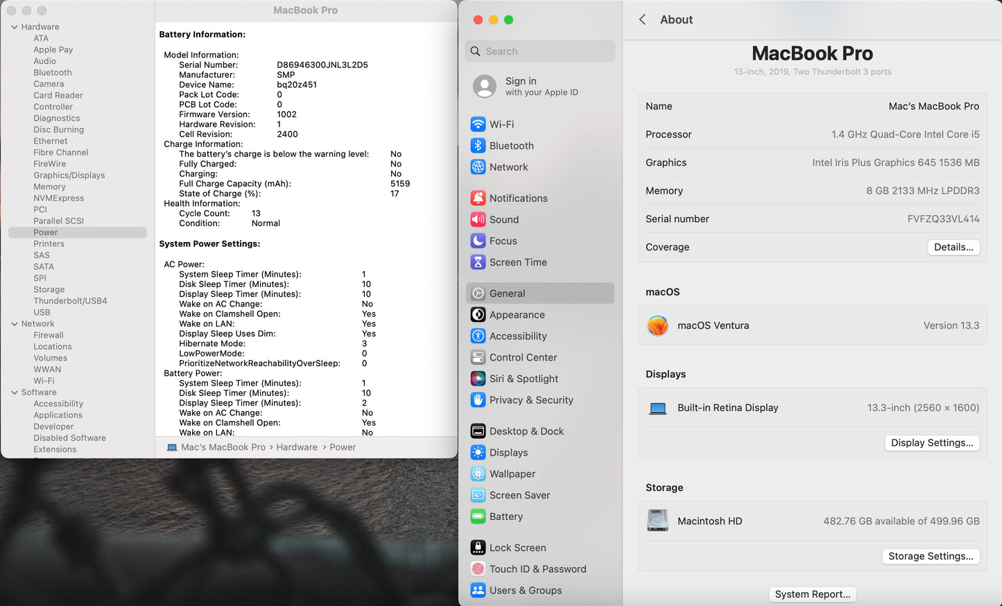 Apple 2019 MacBook Pro 13 in TB 1.4GHz Quad-Core i5 8GB RAM 512GB SSD IIPG 645