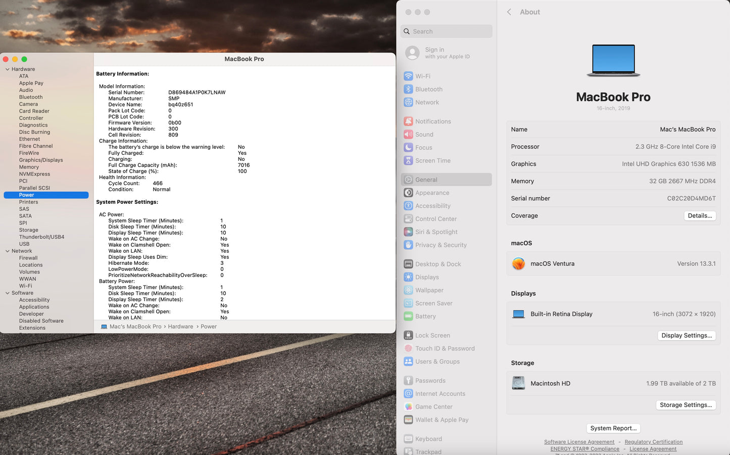 Apple 2019 MacBook Pro 16 in TB 2.3GHz 8-Core i9 32GB RAM 2TB SSD RP5500M 8GB