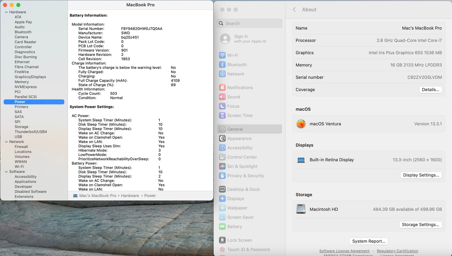 Apple 2019 MacBook Pro 13 in TB 2.8GHz Quad-Core i7 16GB RAM 512GB SSD