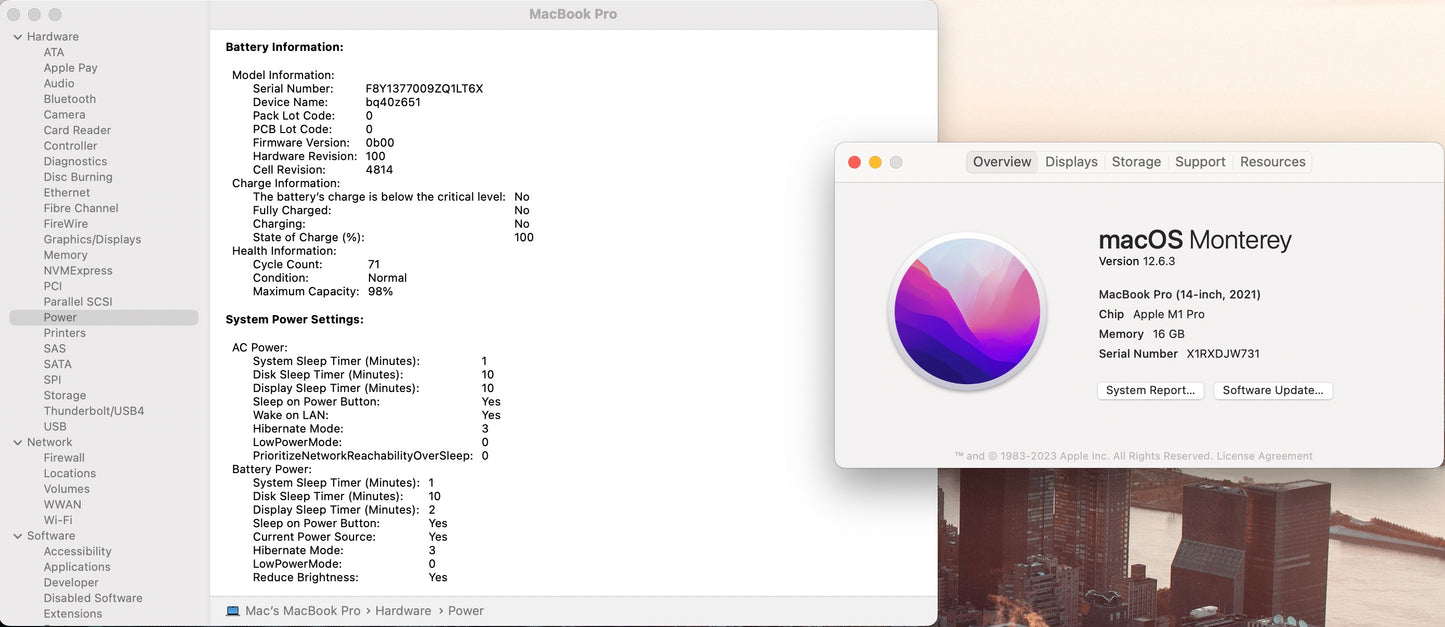 Apple 2021 MacBook Pro 14-inch M1 Pro 3.2GHz 14-Core GPU 16GB RAM 512GB SSD