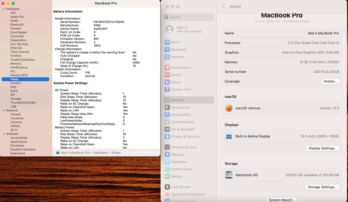 Apple 2018 MacBook Pro 13 in TB 2.3GHz Quad-Core i5 8GB RAM 256GB SSD IIPG 655