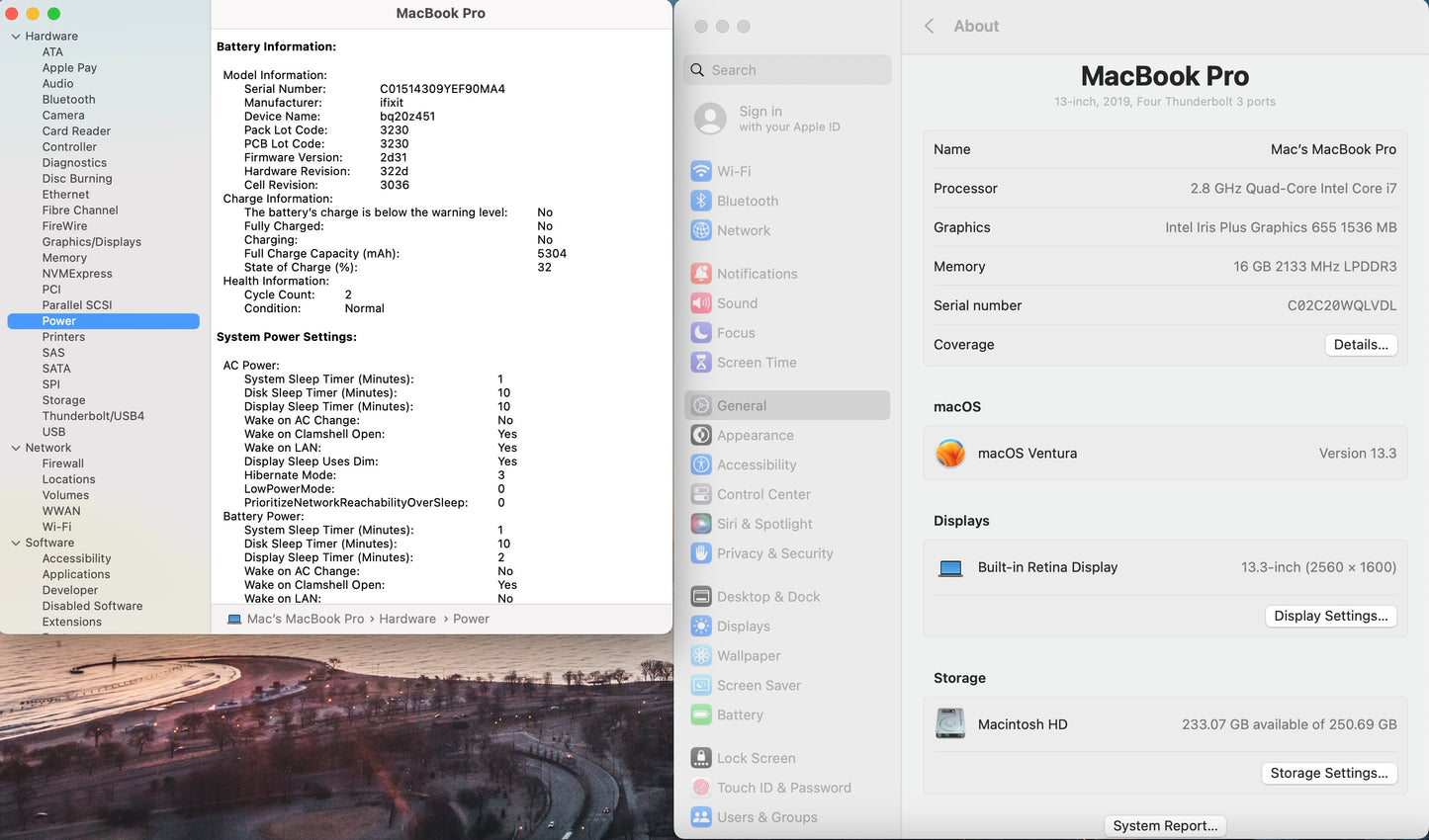 Apple 2019 MacBook 13 in TB 2.8GHz Quad-Core i7 16GB RAM 256GB SSD IIPG655