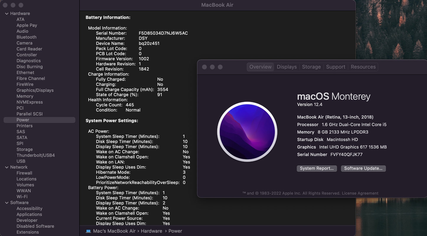 Apple 2018 13 in MacBook Air 1.6GHz Dual-Core i5 8GB RAM 128GB SSD IUG617