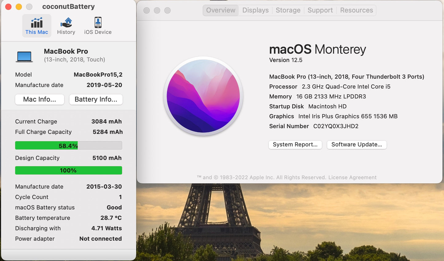 Apple 2018 13 in MacBook Pro TB 2.3GHz Quad-Core i5 16GB RAM 512GB SSD IIPG655
