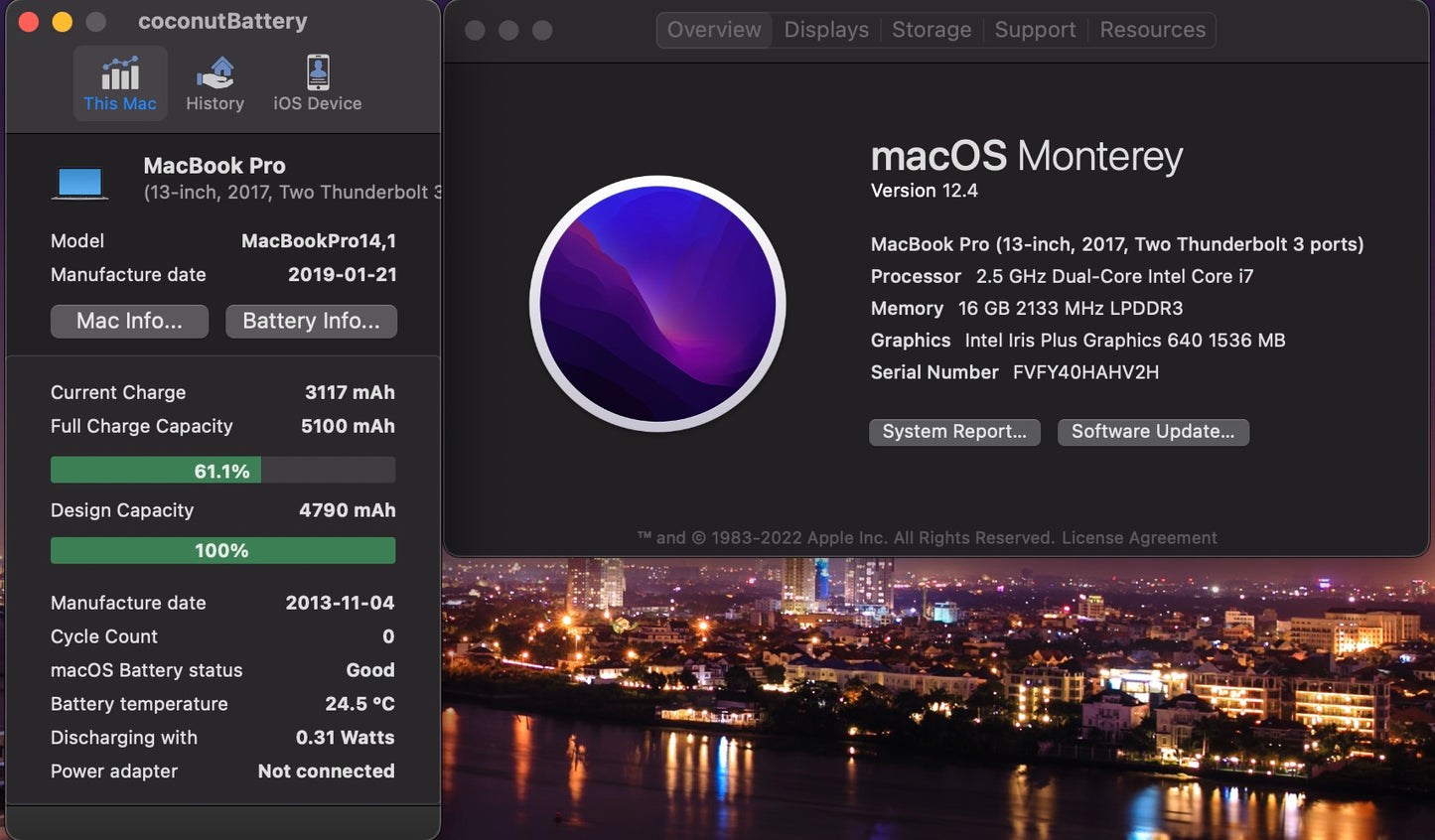 Apple 2017 13 in MacBook Pro Retina 2.5GHz Dual-Core i7 16GB 1TB SSD IIPG640