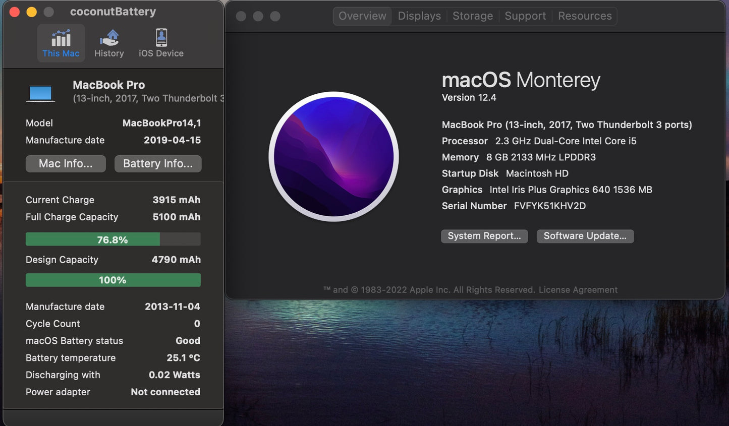 Apple 2017 13 in MacBook Pro Retina 2.3GHz Dual-Core i5 8GB 256GB SSD IIPG640