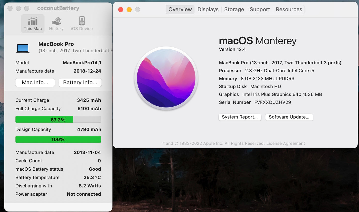 Apple 2017 13 in MacBook Pro Retina 2.3GHz Dual-Core i5 8GB 256GB SSD IIPG640
