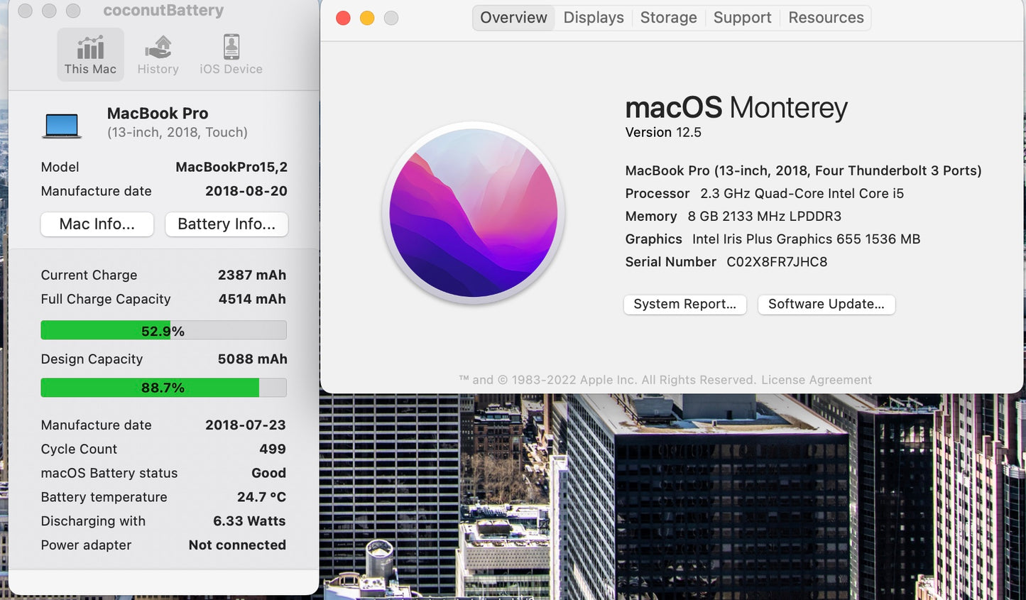 Apple 2018 13 in MacBook Pro TB 2.3GHz Quad-Core i5 8GB RAM 256GB SSD IIPG655