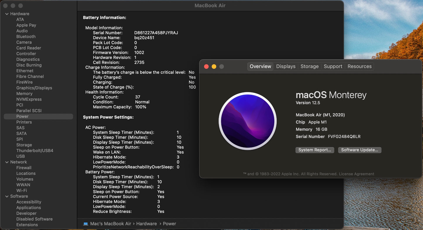 Apple 2020 MacBook Air M1 Chip 8-Core CPU 7-Core GPU 16GB RAM 256GB SSD Gray