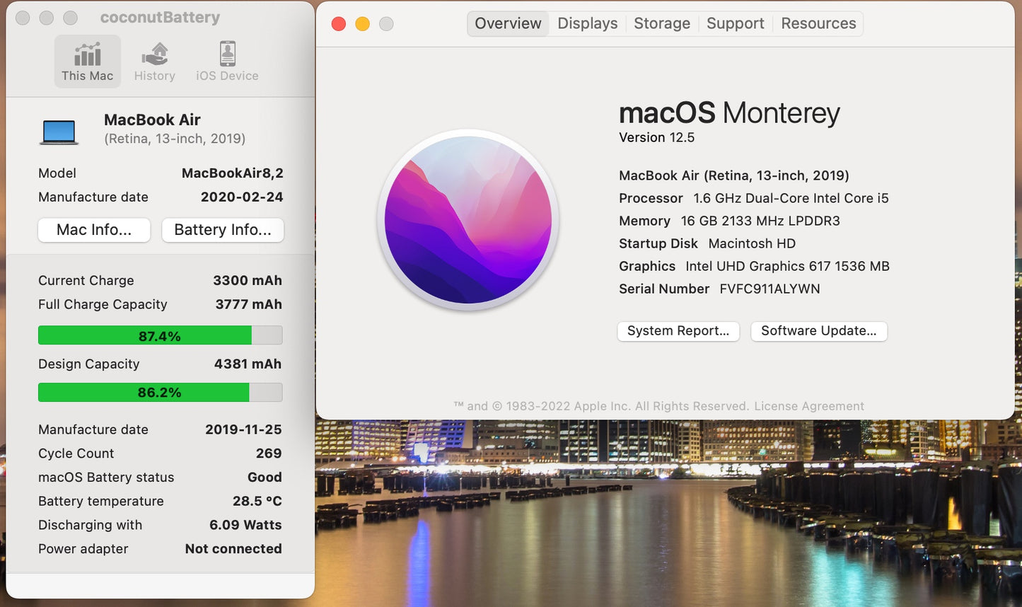 Apple 2019 13 in MacBook Air True Tone Display 1.6GHz i5 16GB RAM 128GB SSD