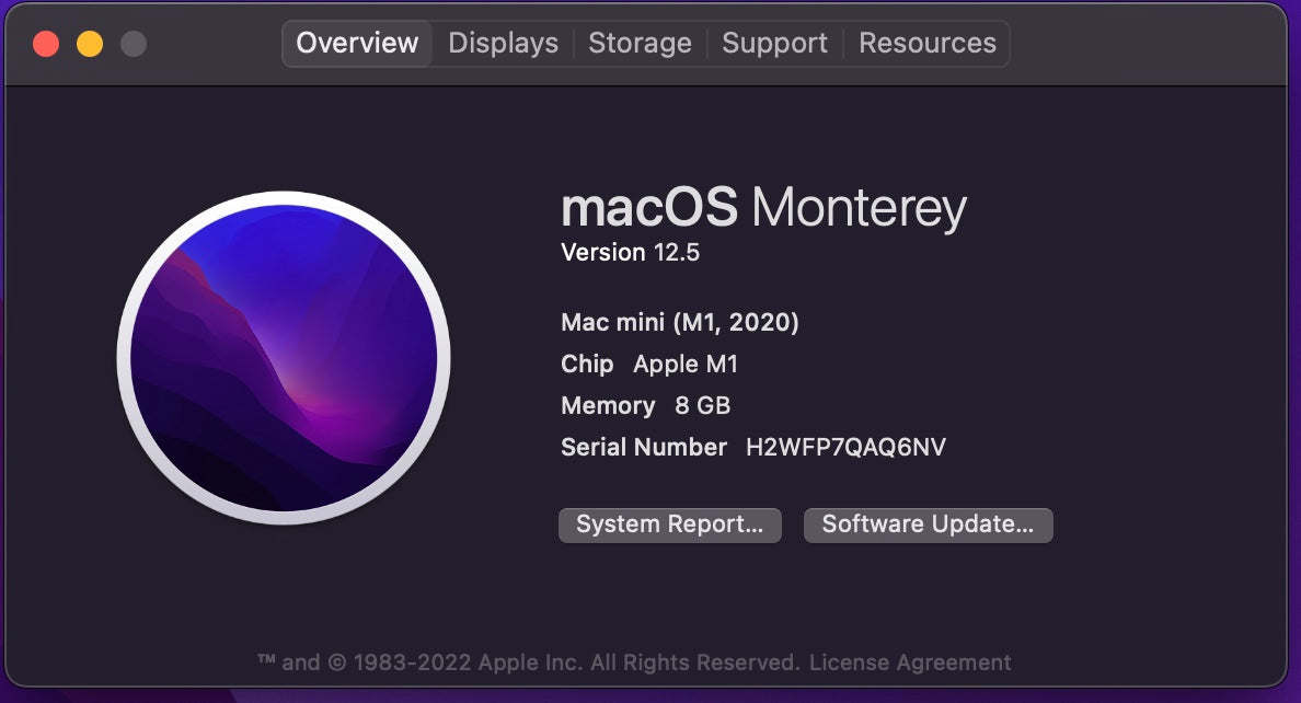 Apple Late 2020 Mac Mini M1 Chip 8GB Ram 256GB SSD