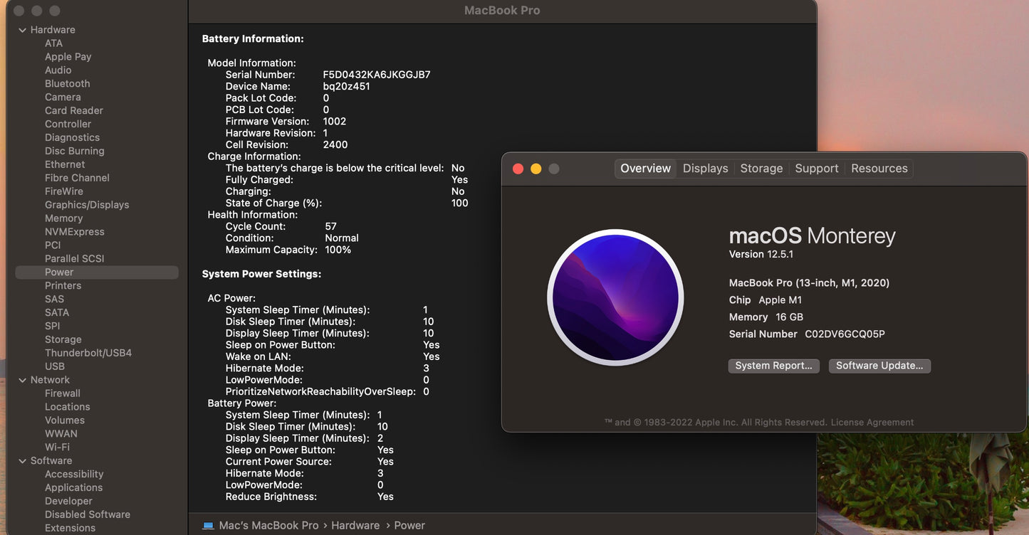 Apple 2020 MacBook Pro M1 Chip 8-Core CPU 8-Core GPU 16GB RAM 512GB SSD